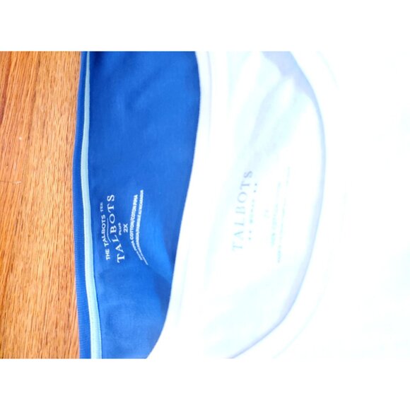 Talbots Womens 2X White Cotton Short Sleeve Tee & Blue Sleeveless Tank Set of 2 - Picture 2 of 8